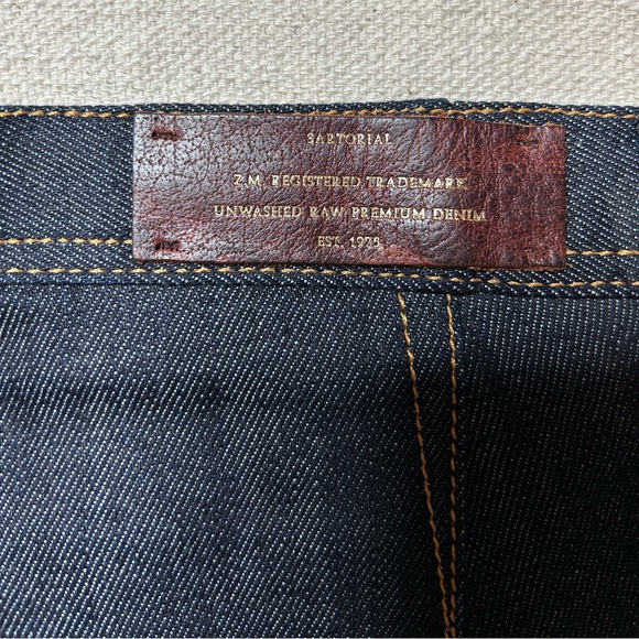 Zara Mens Raw Denim Flat Front Jeans - Picture 5 of 10